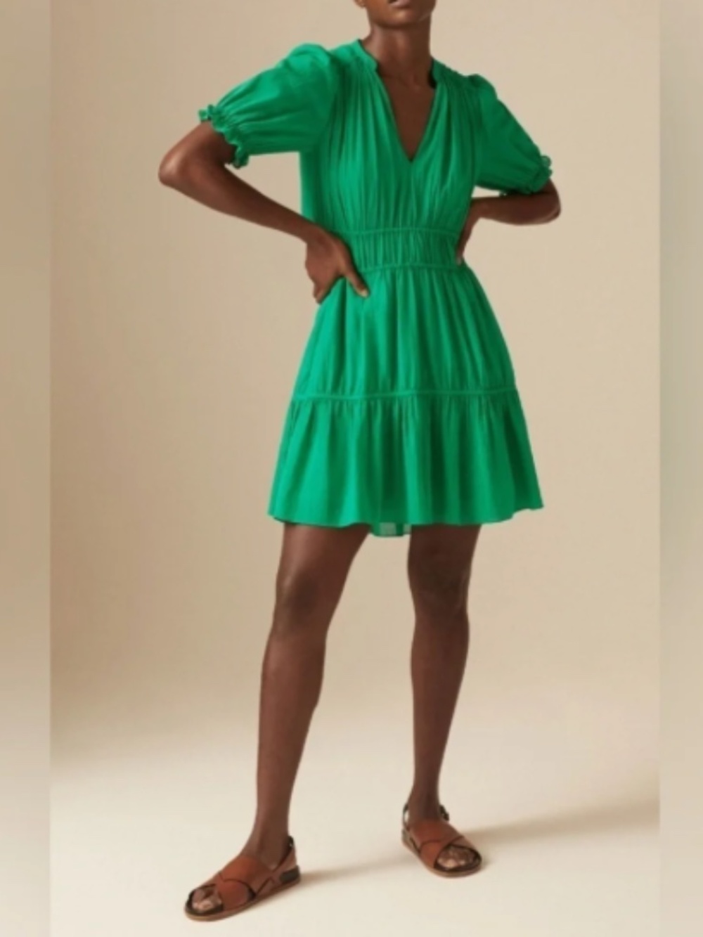 Me + Em Green Mini Dress, Size M